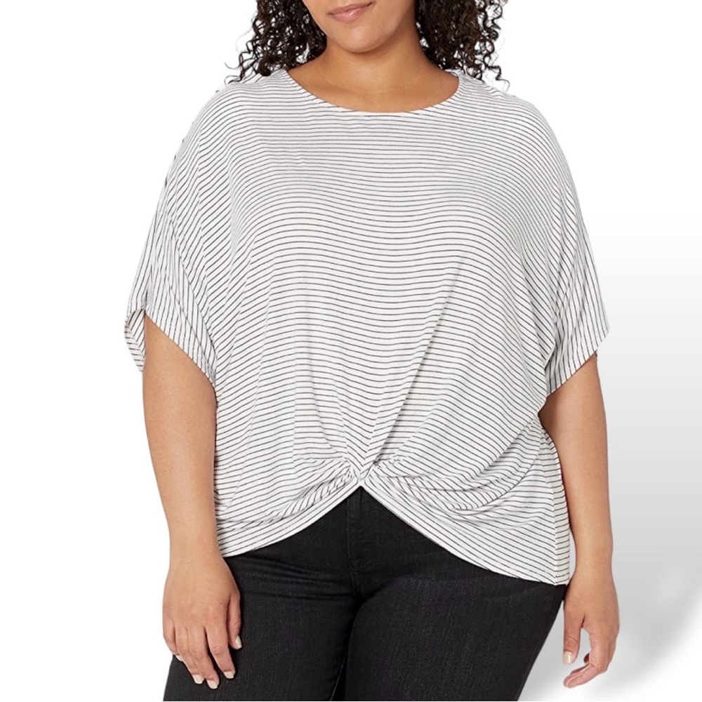 Karen Kane Stripe Twist Front Top